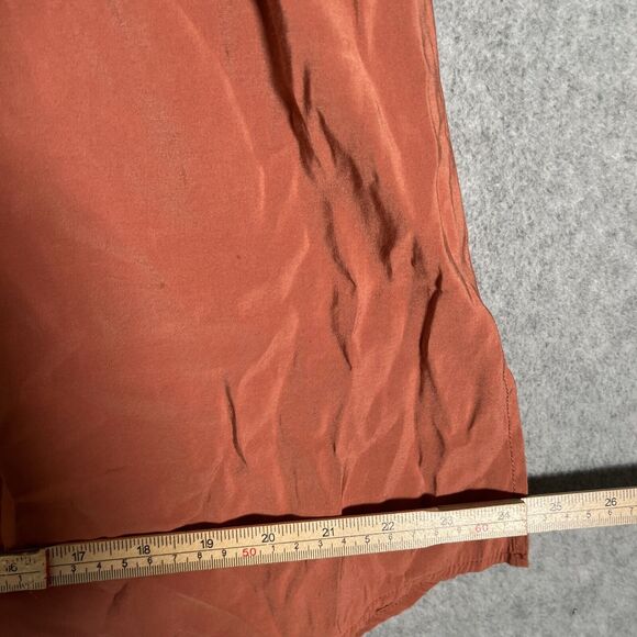 John mark Tunic Top Womens L Copper Long Sleeve Button Up Shirt Blouse Rayon - Picture 7 of 12